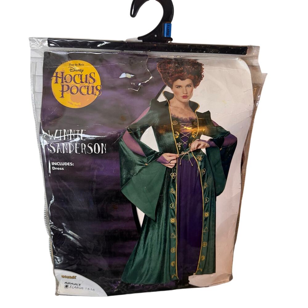 Disney Hocus Pocus Winifred Sanderson Costume Dress And Wig Womens XL Halloween